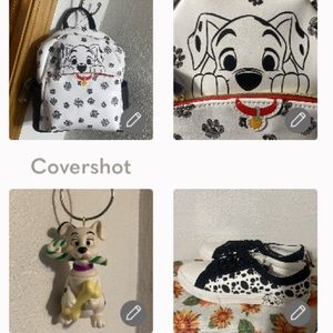 101 Dalmatians Mini🎒bag+sneakers SZ10+Dalmatian 5.5”🦴keychain